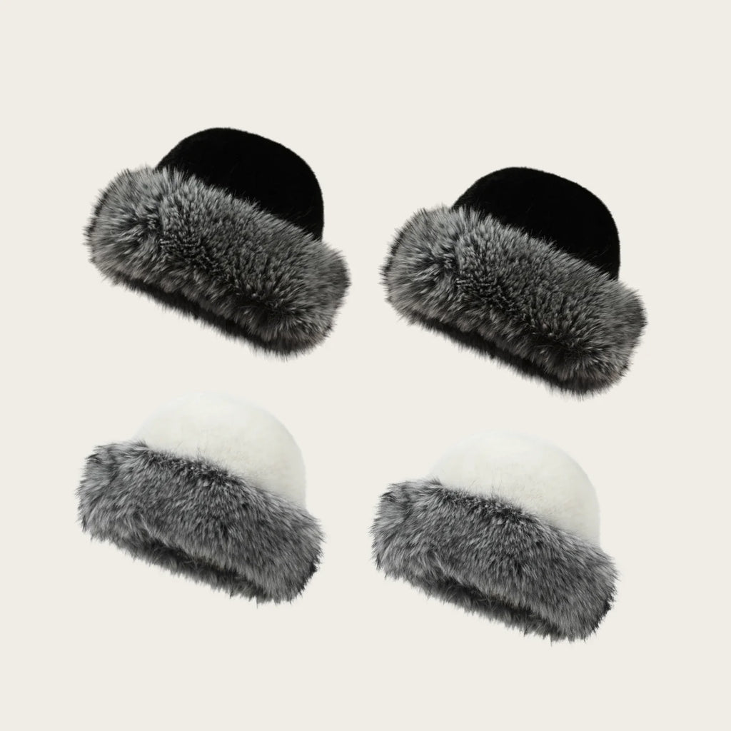 Flauschige Damenmütze für Herbst und Winter – Modische, einfarbige Wintermütze im koreanischen Stil. Warm gefüttert, weich und angenehm zu tragen, perfekt für kalte Tage und stylische Winter-Outfits.