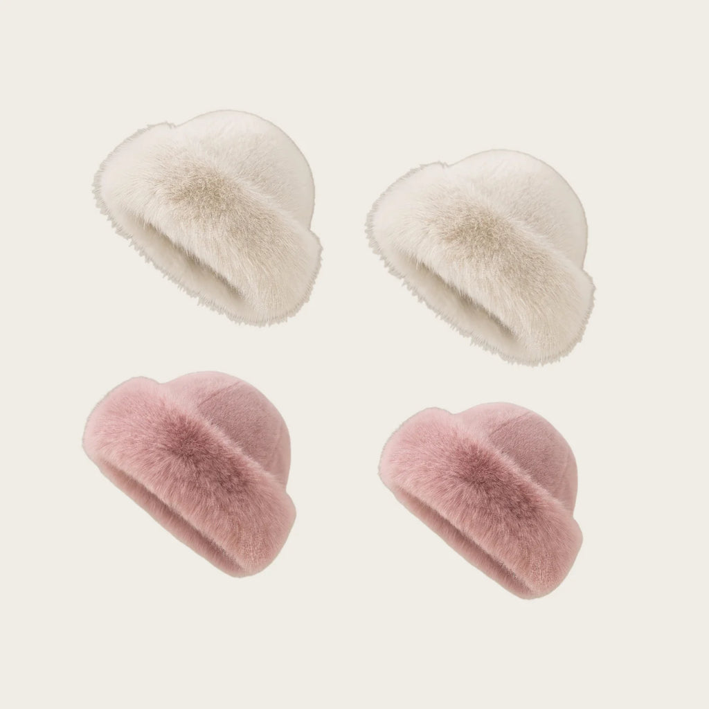 Flauschige Damenmütze für Herbst und Winter – Modische, einfarbige Wintermütze im koreanischen Stil. Warm gefüttert, weich und angenehm zu tragen, perfekt für kalte Tage und stylische Winter-Outfits.