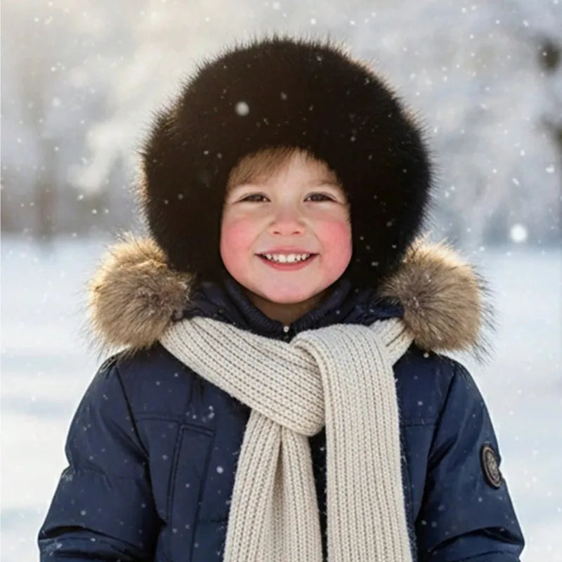 Flauschige Damenmütze für Herbst und Winter – Modische, einfarbige Wintermütze im koreanischen Stil. Warm gefüttert, weich und angenehm zu tragen, perfekt für kalte Tage und stylische Winter-Outfits.